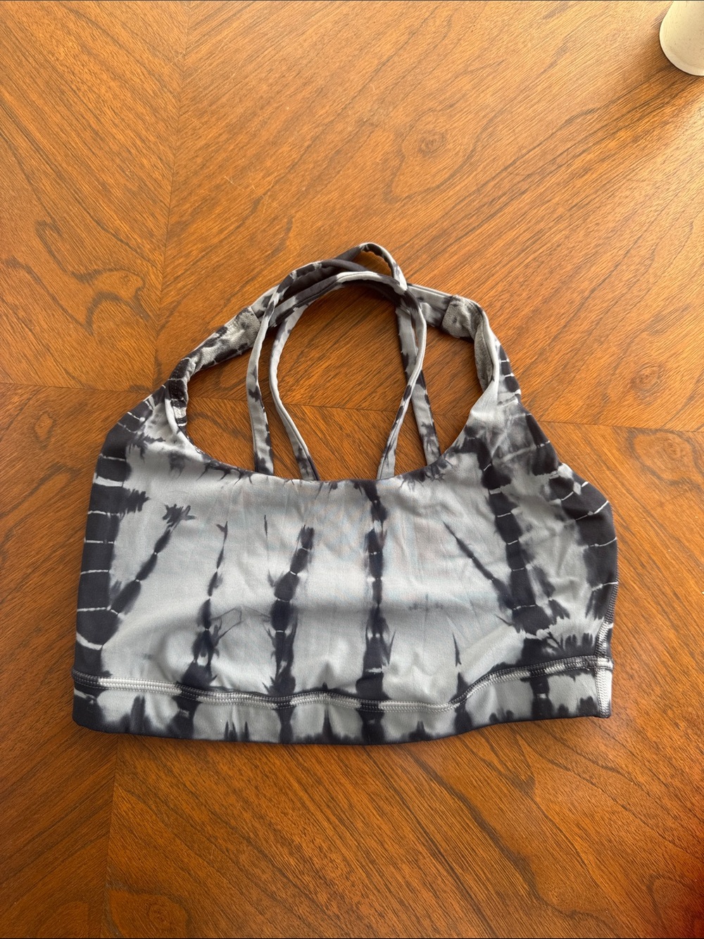 lululemon athletica Black and Gray Tie-Dye Sports Bra